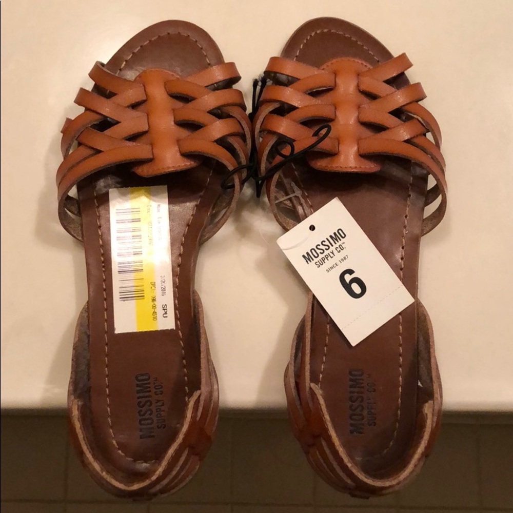 Brown multi-strap sandals